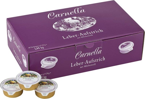 Carnella Fleischaufstrich Leber 60 x 24g | CaterPoint.de